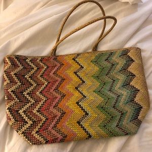 Beach ready straw bag ☀️